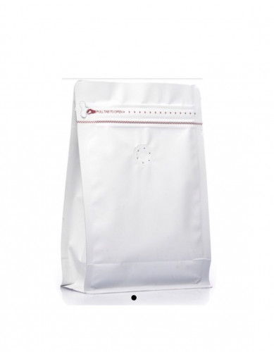 COFFEE BAG ZIPPER -WHITE 100 g
